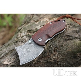 Small killer VG10 Damascus steel folding knife razor UD405222